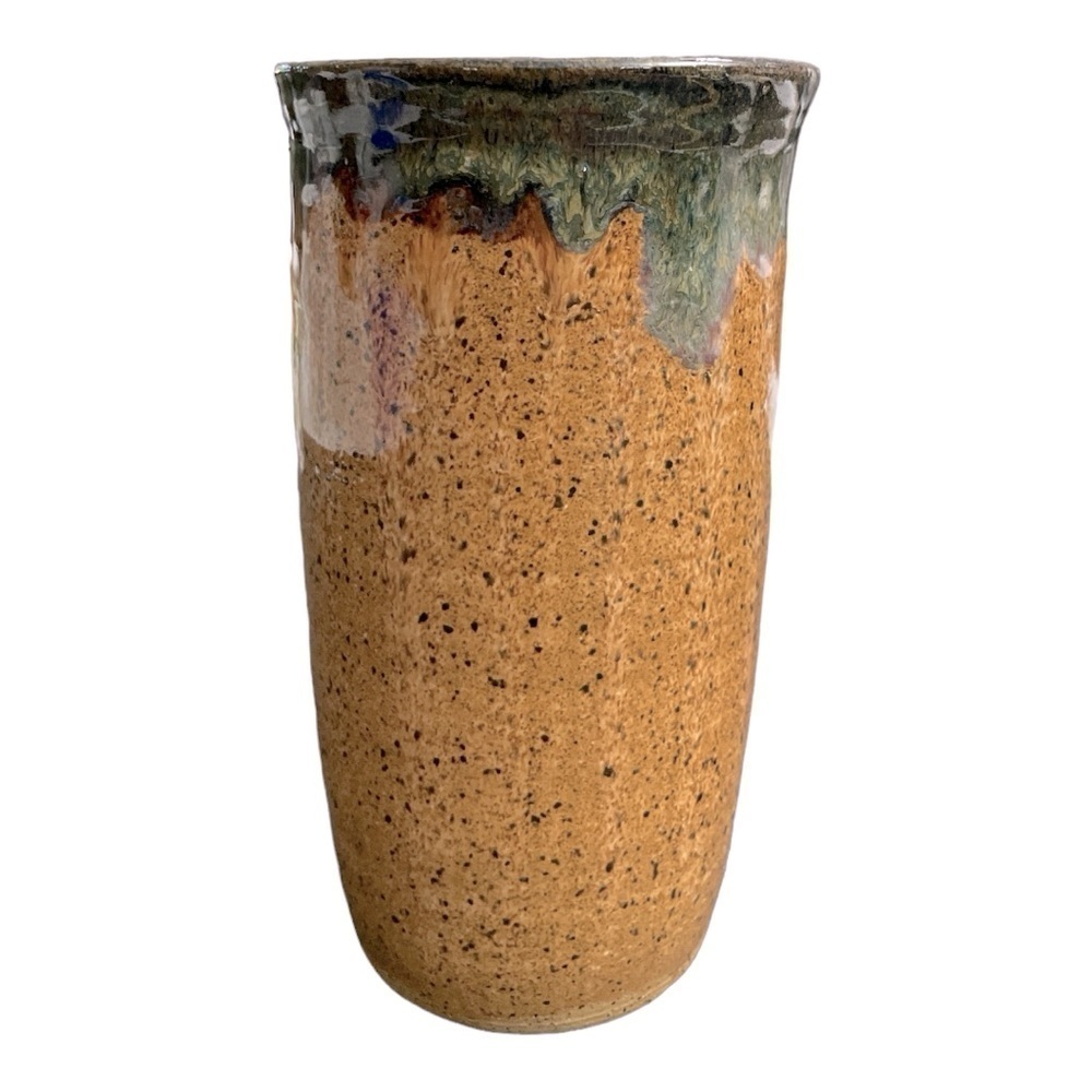 Blue Sand Crackle handmade Coffee/ Tea Mug signed my artist. - Picture 4 of 10